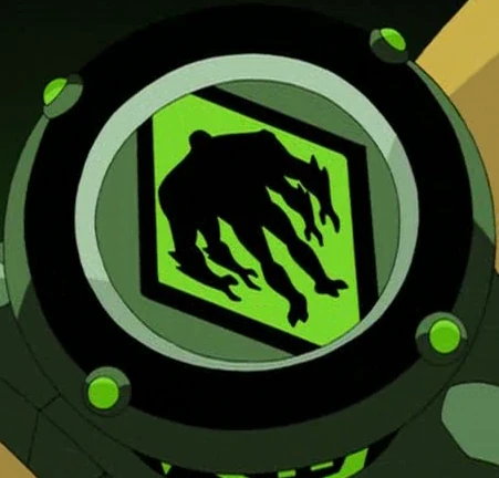 Omnitrix alien forms illuminated dial display Four Arms Heatblast